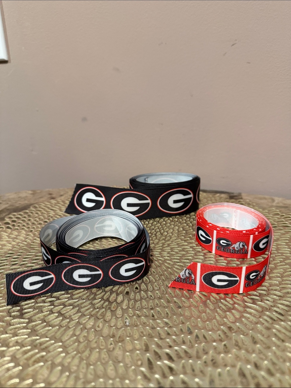 University of Georgia Logo Grosgrain Ribbon - Set of 3